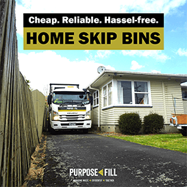 Truck Driver dropping off Skip Bin to home in Hamilton (carosel)